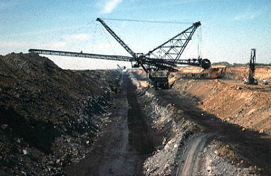 Coal strip mine in southern Ilinois